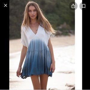 Free People Sun Up Tie Dye Ombré Mini Dress Tunic
